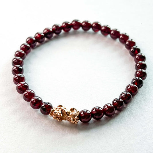 Garnet Pixiu Bracelet