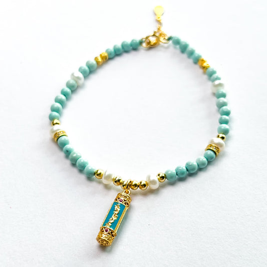 Blue Gold Wish Bracelet