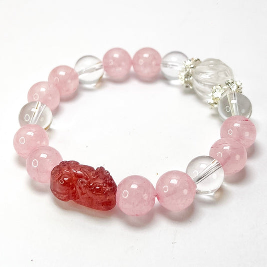 Rose Quartz Peach Blossom Bracelet